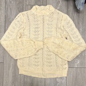 LC Lauren Conrad Ivory Knit Sweater